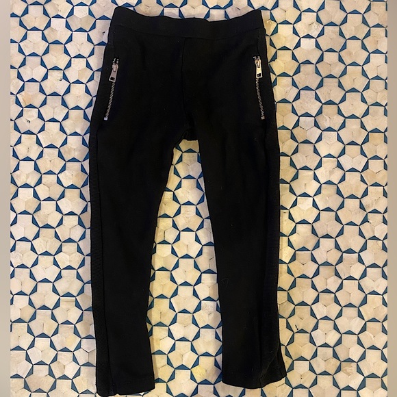 Zara Black Leggings with Side Zippered Pockets size 5 - Picture 1 of 4